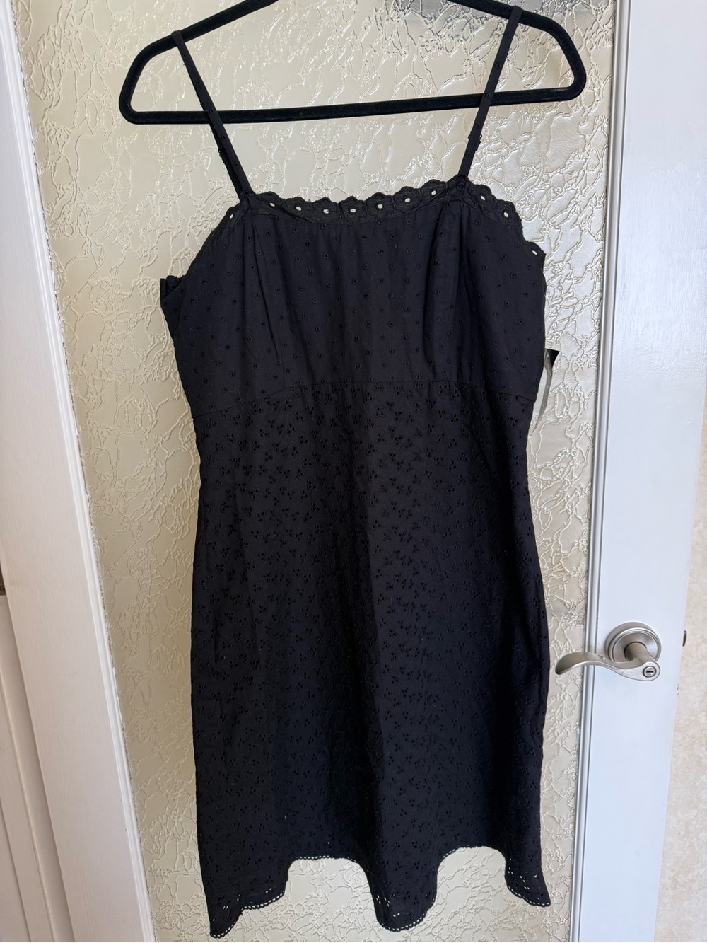 Style & Co. Black Eyelet Mini Sundress